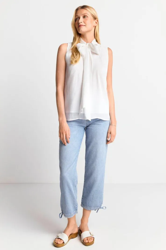 Rich & Royal Casual Blusen|Business Blusen<Ärmellose Schluppenbluse Mit Glanzeffekt