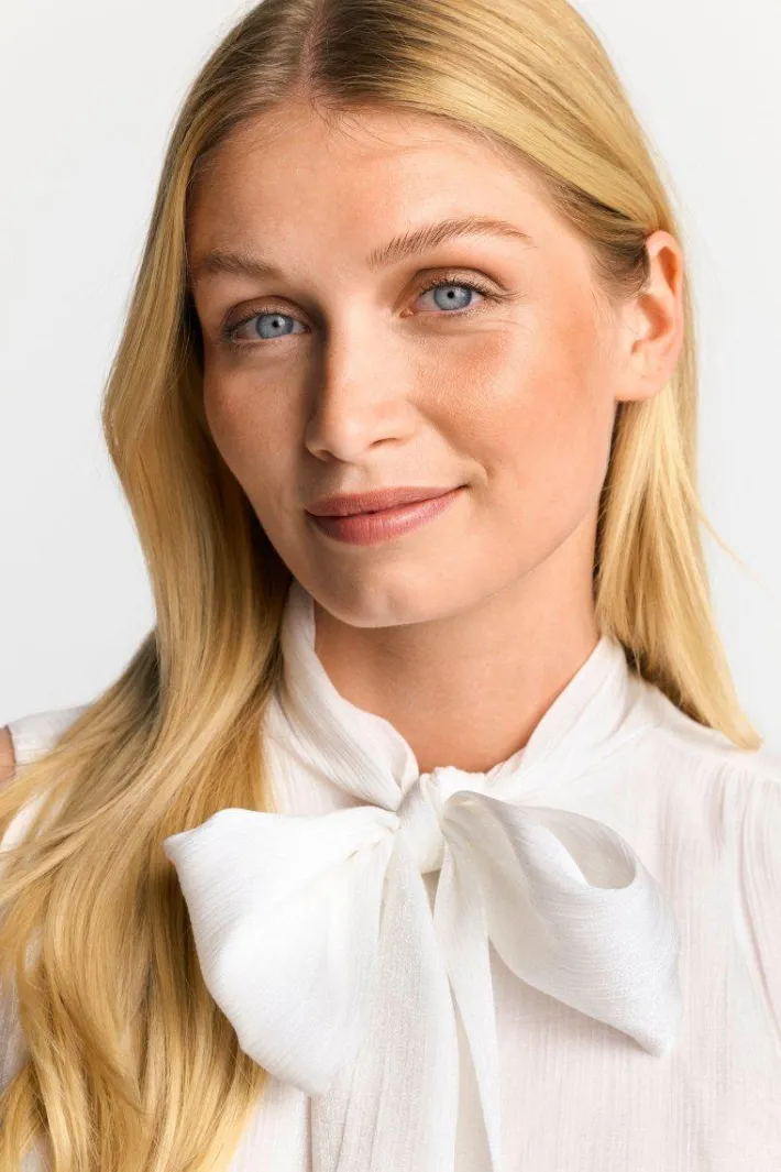 Rich & Royal Casual Blusen|Business Blusen<Ärmellose Schluppenbluse Mit Glanzeffekt