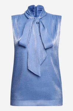 Rich & Royal Casual Blusen|Business Blusen<Ärmellose Schluppenbluse Mit Glanzeffekt