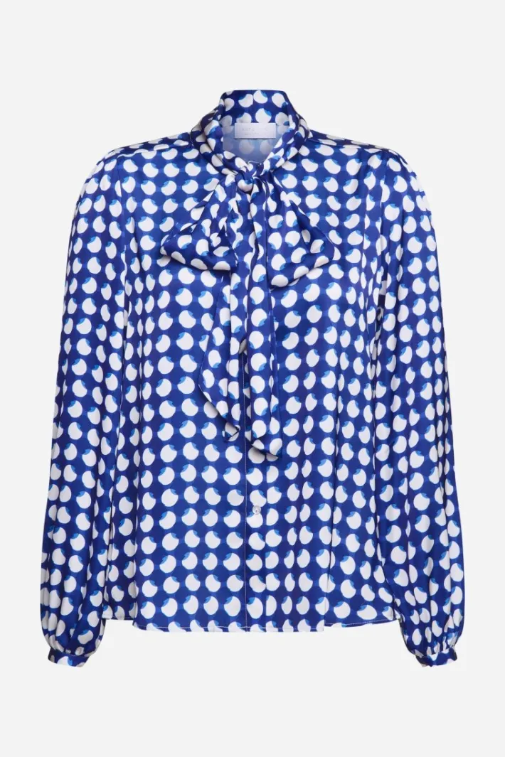 Rich & Royal Casual Blusen<Schluppenbluse Mit Frill-Kragen midnight blue