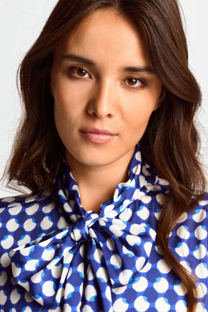 Rich & Royal Casual Blusen<Schluppenbluse Mit Frill-Kragen midnight blue