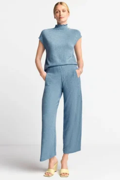 Rich & Royal Weite Hosen<Stoffhose In Crinkle-Optik cruise blue