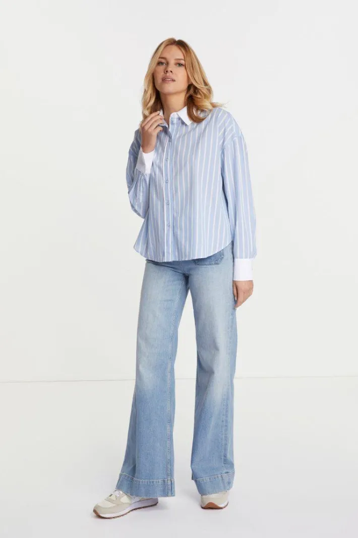 Rich & Royal Casual Blusen<Streifenbluse skyway blue