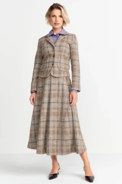 Rich & Royal Business Blazer|Casual Blazer<Taillierter Blazer Mit Karomuster caramel spice