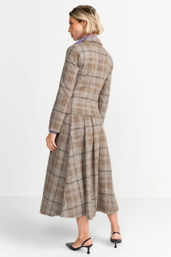 Rich & Royal Business Blazer|Casual Blazer<Taillierter Blazer Mit Karomuster caramel spice