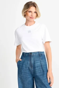 Rich & Royal T-Shirts<T-Shirt Mit Logostickerei white