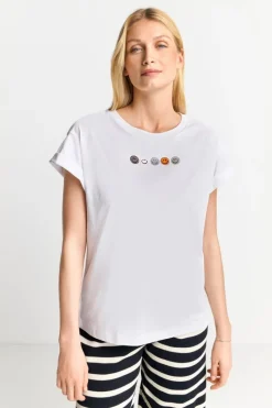 Rich & Royal T-Shirts<T-Shirt Mit Strass-Applikationen white