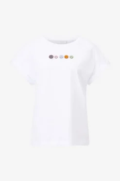 Rich & Royal T-Shirts<T-Shirt Mit Strass-Applikationen white