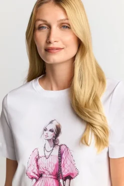 Rich & Royal T-Shirts<T-Shirt Mit Strassverzierung white