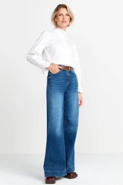 Rich & Royal Business Blusen|Casual Blusen<Weiße Bluse Mit Rüschenkragen white