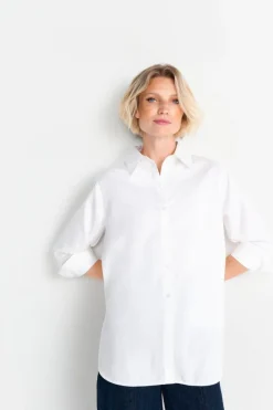 Rich & Royal Casual Blusen|Business Blusen<Weiße Oversize-Bluse white