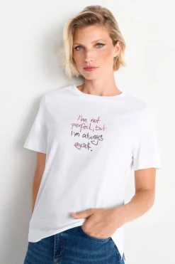 Rich & Royal T-Shirts<Weißes Statement-T-Shirt white