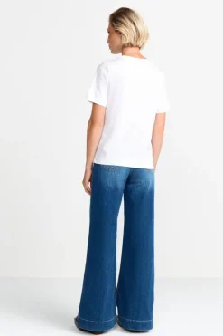 Rich & Royal T-Shirts<Weißes Statement-T-Shirt white