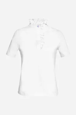 Rich & Royal T-Shirts<Weißes T-Shirt Mit Frill-Kragen white