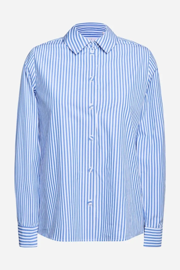 Rich & Royal Casual Blusen|Business Blusen<Weite Hemdbluse Mit Knopfleiste skyway blue