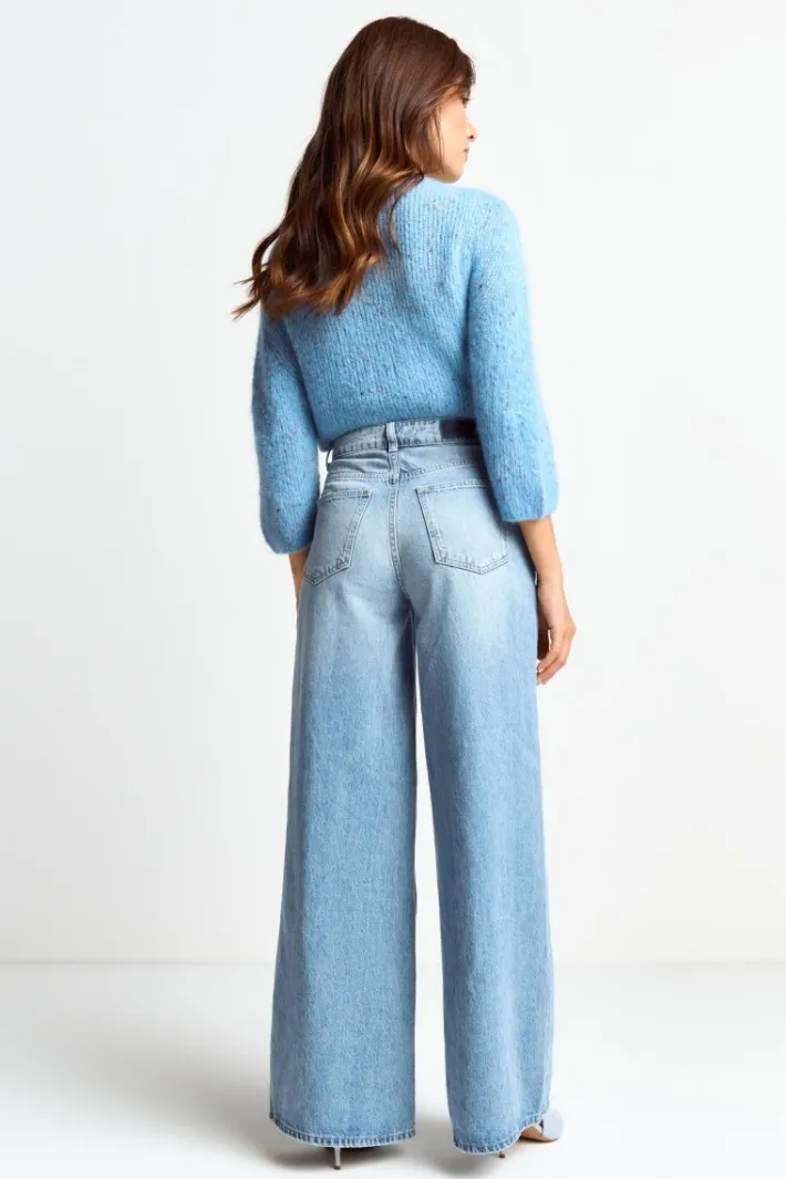 Rich & Royal Wide Leg<Wide Leg Denim Mit Passe denim blue