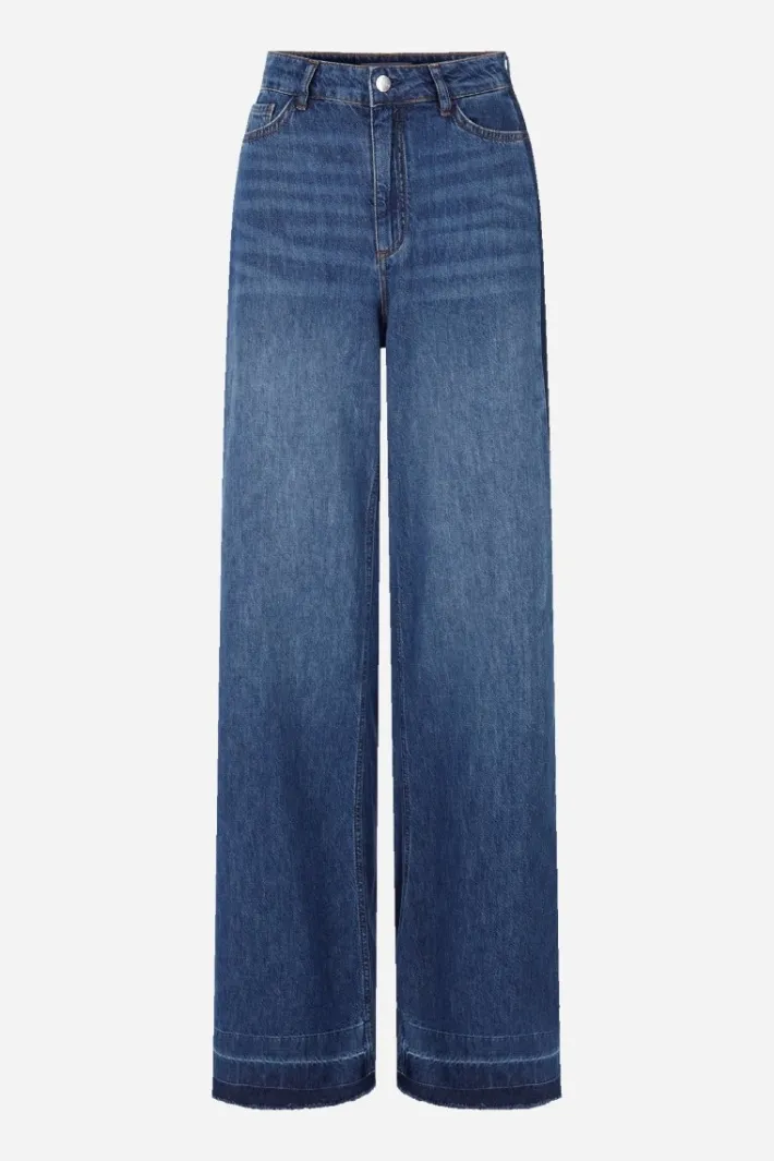 Rich & Royal Wide Leg<Wide Leg Denim Mit Seitenstreifen denim blue